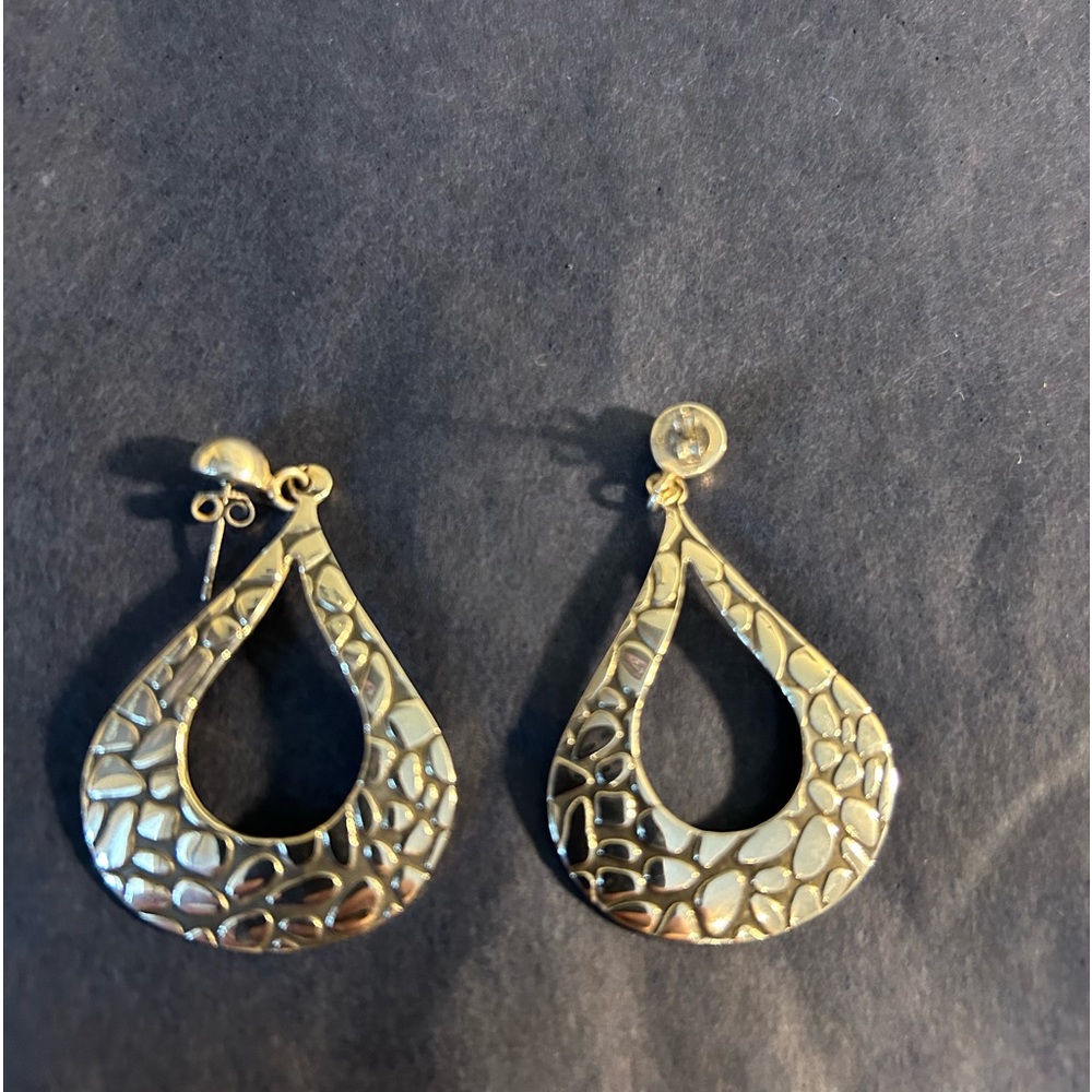 Solid Sterling (925) Silver, Native American Tear… - image 1